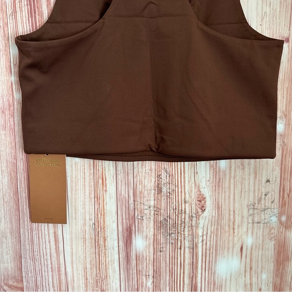 Girlfriend Collective Cafe Brown Paloma Racerback Sports Bra Style 1002 Sz L - Picture 11 of 13